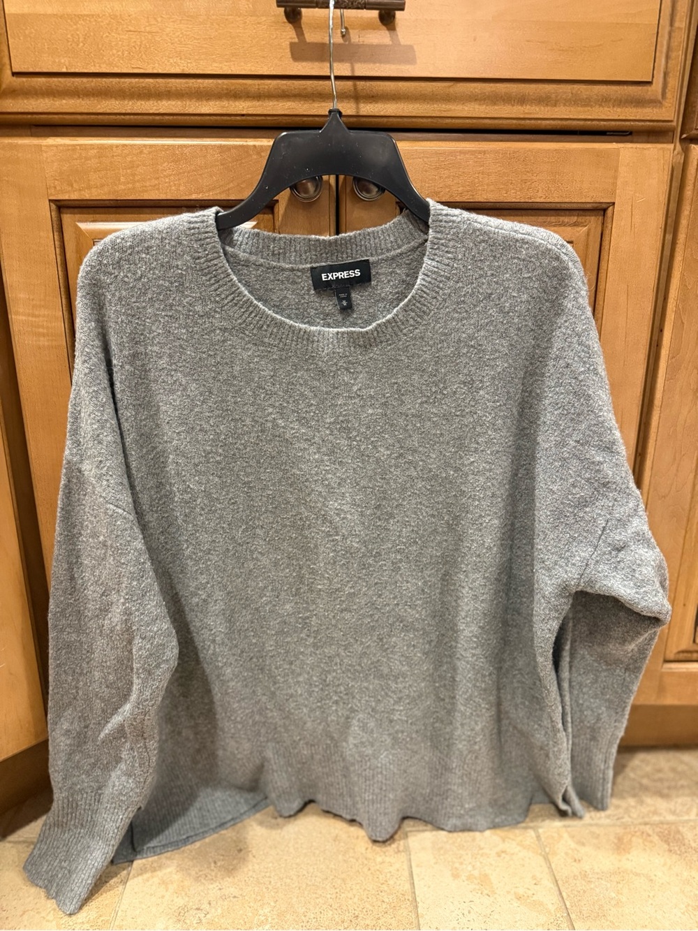 Express women’s Crewneck Sweater in Light Gray